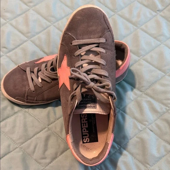 Golden Goose Gray and Pink Sneakers - Picture 3 of 4